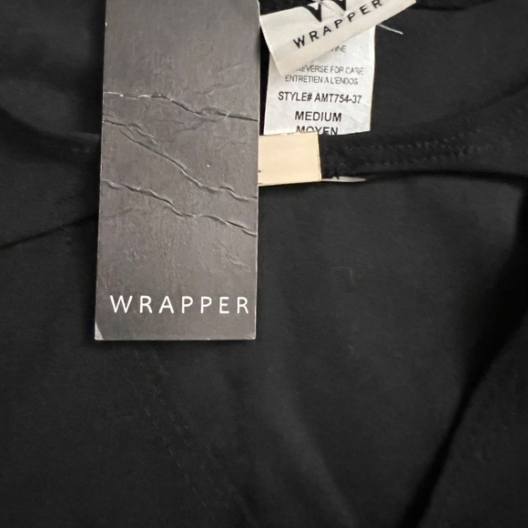 Wrapper black bell sleeve blouse - Picture 3 of 6